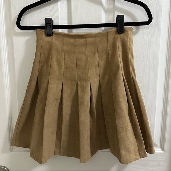 JULIE BROWN New York Fall Collection “The Kirby Skirt” Women’s S, mocha, pleated - Picture 1 of 11